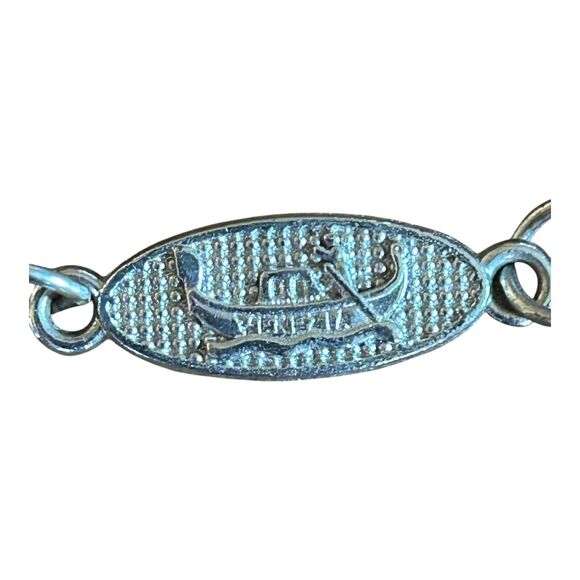 Italian Silver & Gold Tone Italia Venezia Spinner Flip Italy Souvenir Keychain - Picture 3 of 9